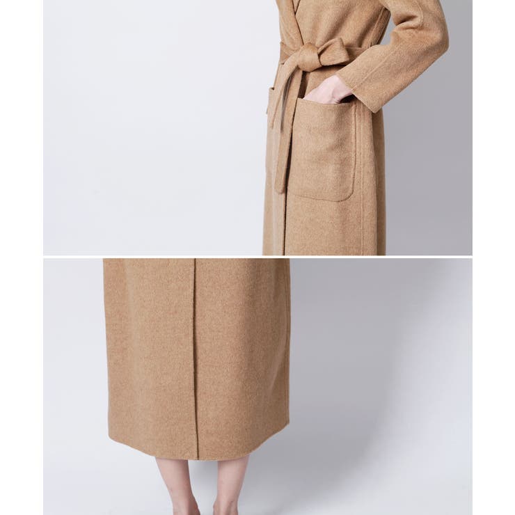 ウールコート キャメルガウンコート レディース[品番：XT000002627