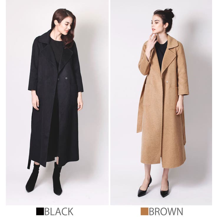 ウールコート キャメルガウンコート レディース[品番：XT000002627