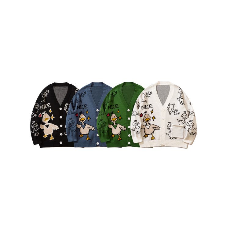 かわいいアヒルイラスト カーディガン カーディガン | HOOK | 詳細画像2 