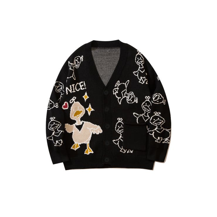 かわいいアヒルイラスト カーディガン カーディガン | HOOK | 詳細画像3 
