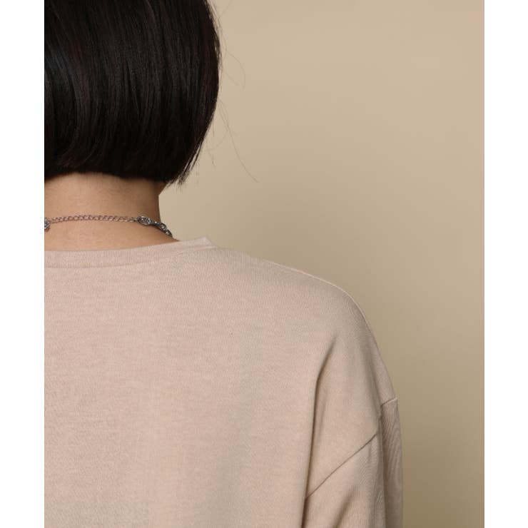 アイモハ aimoha 【genxder】ユニセックス オリジナル蝶々刺繍ポケットロングTシャツ （ホワイト） genxder】ユニセックス オリジナル蝶々刺繍ポケットロングT