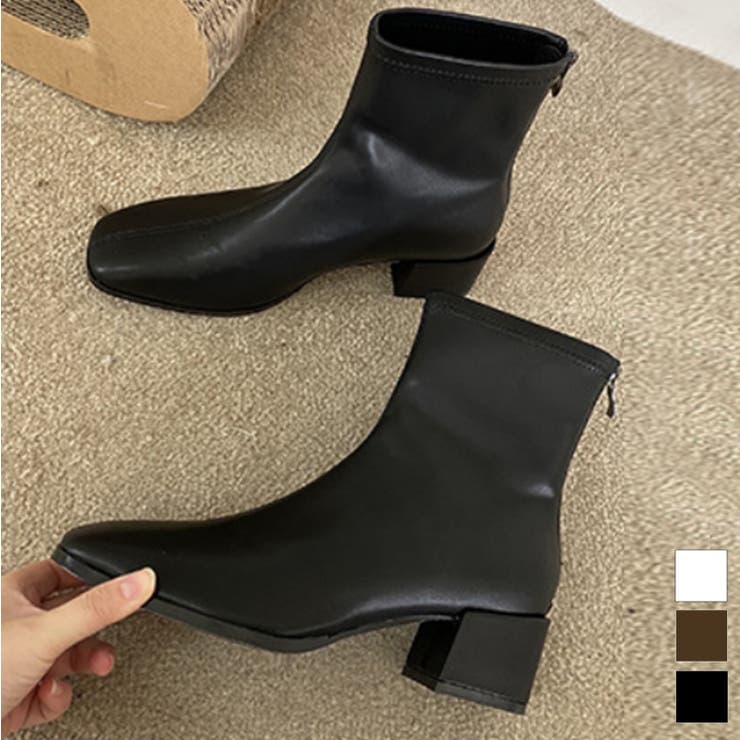 ファイクレザーブーツ ショートブーツ 韓国 | aimoha  | 詳細画像1 