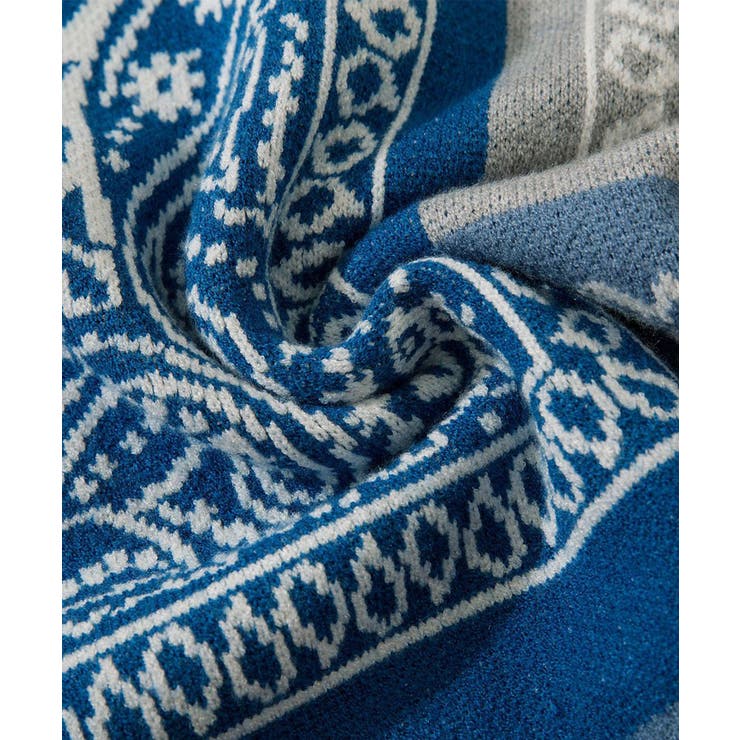 バンダナ模様ニット風スウェット ニット メンズ | HOOK | 詳細画像8 