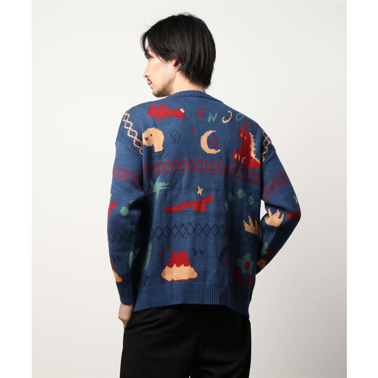 ユニセックス かわいい恐竜イラストニット風スウェット ニット 品番 Xt Hook フック のメンズファッション通販 Shoplist ショップリスト ユニセックス かわいい恐竜イラストニット風スウェット ニット 品番 Xt Hook フック のメンズファッション通販 Shoplist ショップリスト