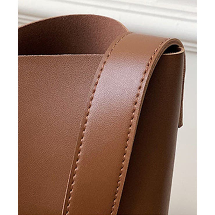 選べる3サイズ 外ポケット付きフェイクレザートートバッグレディース オルチャン | aimoha  | 詳細画像3 