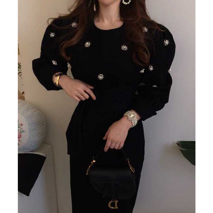 ブラック | Jasmine Grandiflorumパールビジューいっぱい | aimoha 