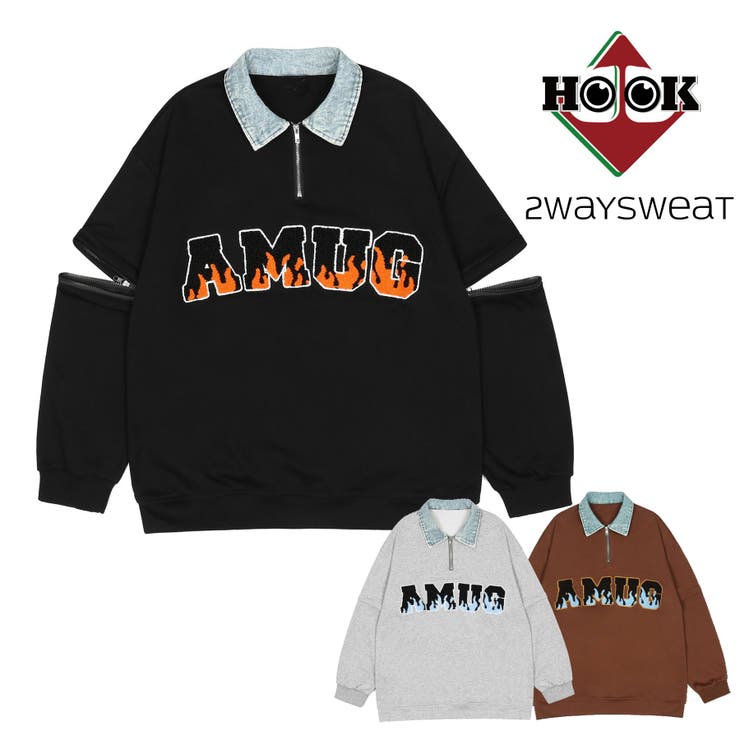 ２WAYポロスウェット HOOK 個性派 | HOOK | 詳細画像1 