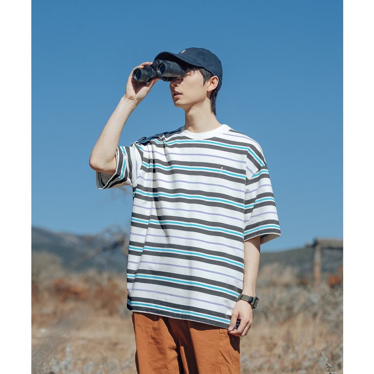 マルチボーダーリラックスＴシャツ 半袖 マルチボーダー リラックス Tシャツ 半袖
