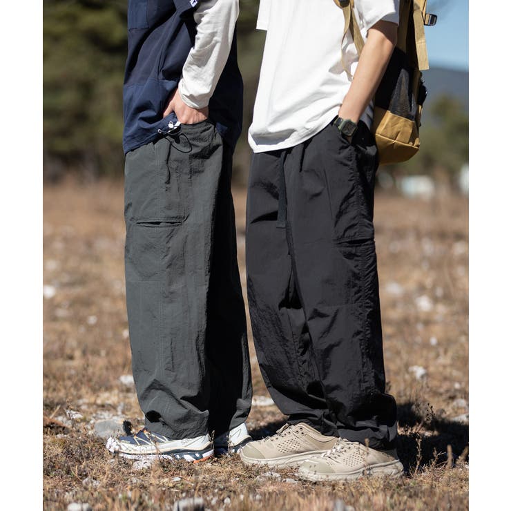 アウトドアにもおすすめ！撥水ビッグシルエットカーゴパンツ 韓国