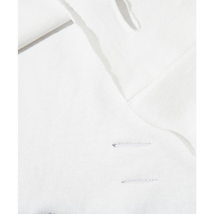 Tシャツ【HOOK】個性派十字架パッチダメージ裾ビッグTEE カジュアル ユニセ… | HOOK | 詳細画像7 