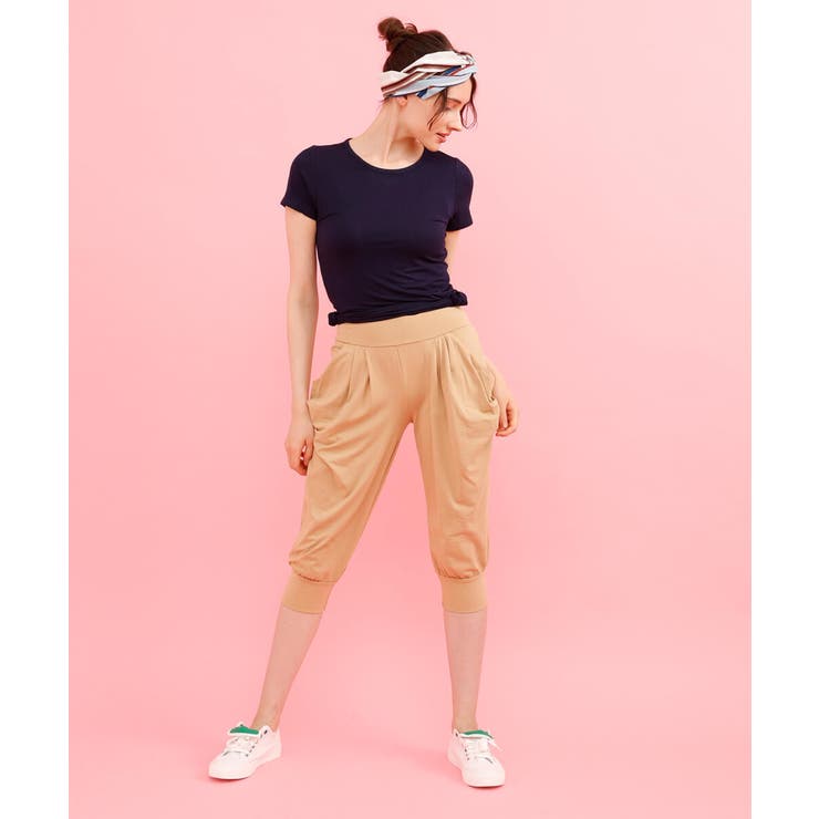 コットンハイウエストサルエルパンツ 綿 コットン[品番
