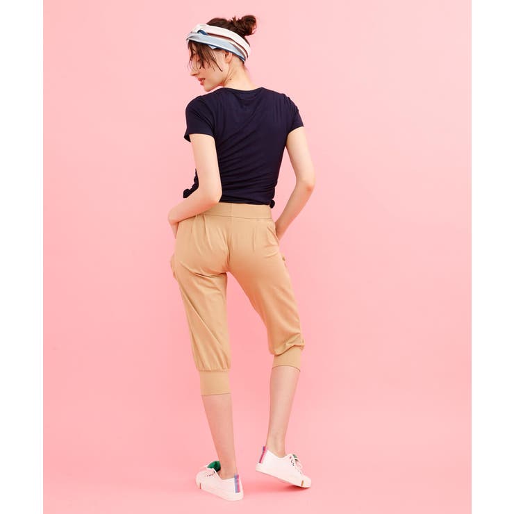 コットンハイウエストサルエルパンツ 綿 コットン[品番
