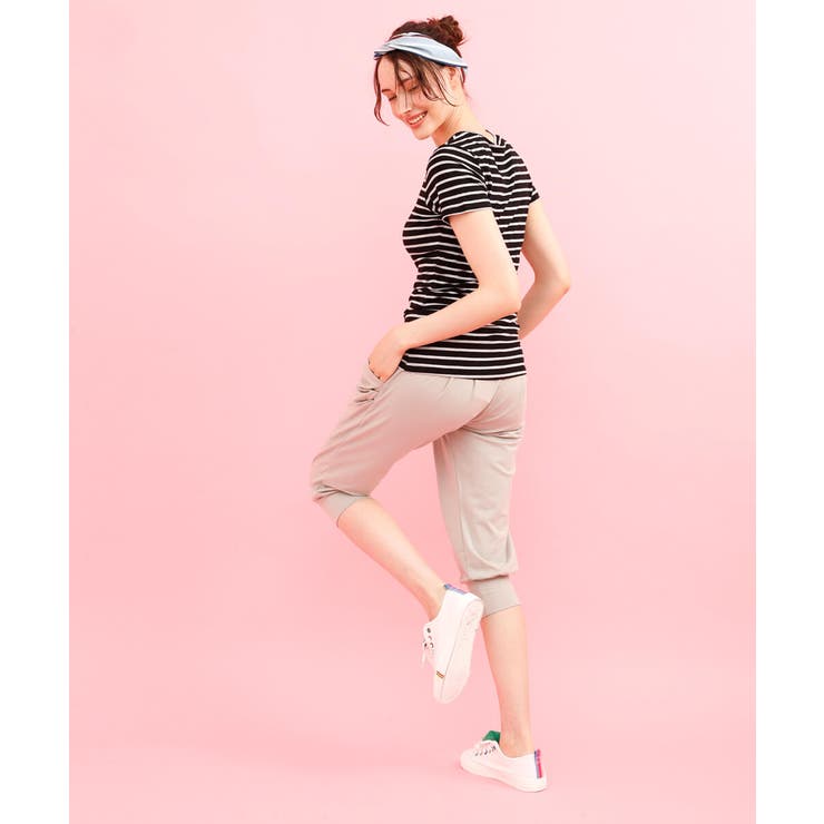 コットンハイウエストサルエルパンツ 綿 コットン[品番