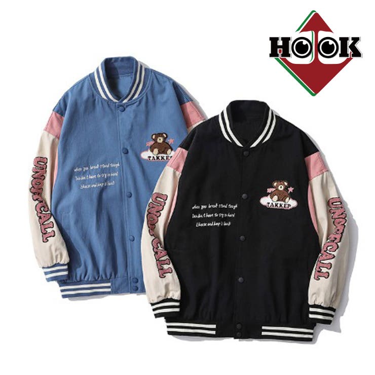 【HOOK】ベアアメカジ袖配色切り替えドッキングブルゾン ブルゾン メンズ | HOOK | 詳細画像1 