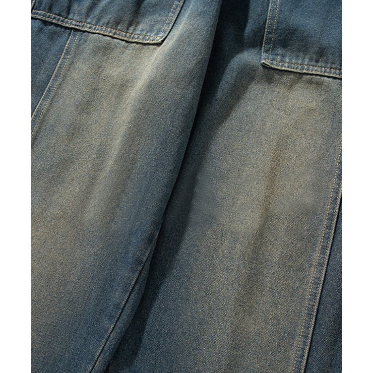 【HOOK】古着風ウォッシュデニム切り替えワイドパンツ | HOOK | 詳細画像10 