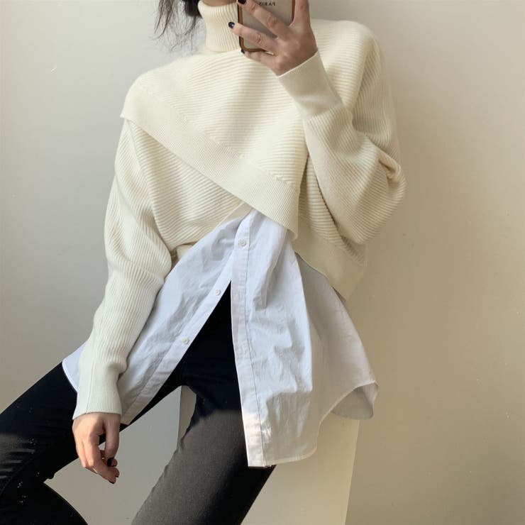 クロスデザインニット【AW】 | aimoha  | 詳細画像2 