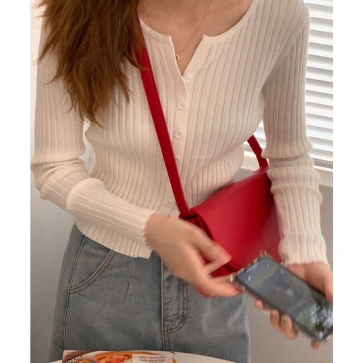 ホワイト | 韓国風シンプルカーディガン 韓国 ライク | aimoha 