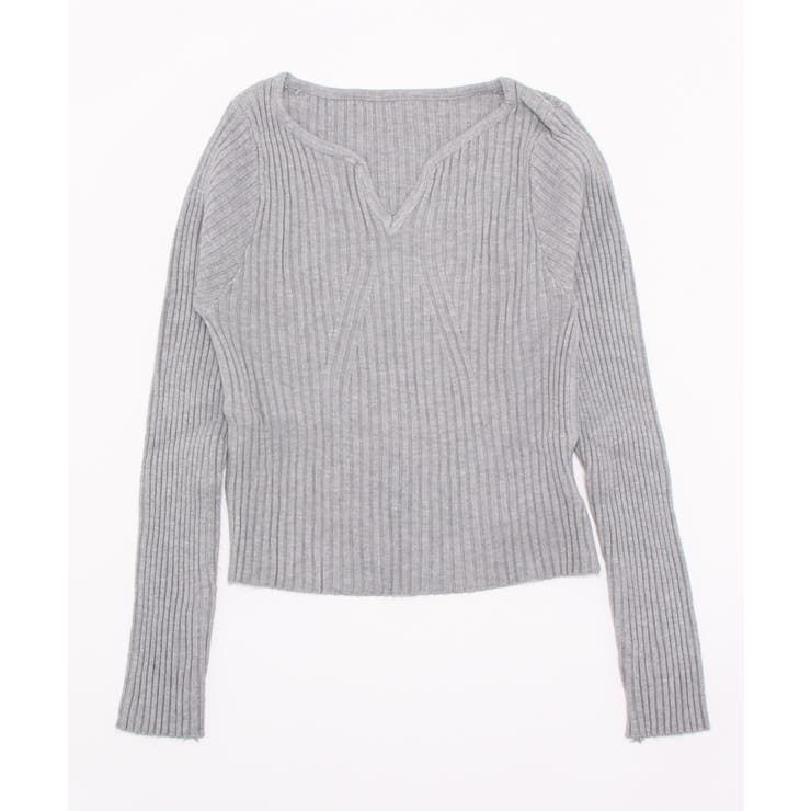 ミニ丈ハートネックリブニットトップス 韓国ファッション ニット | aimoha  | 詳細画像43 