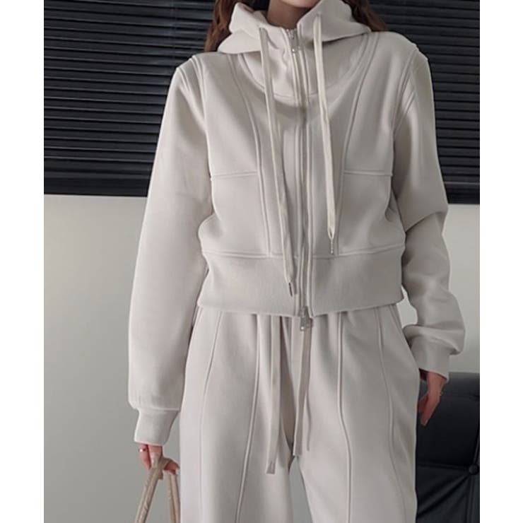 カジュアルダブルジップパーカー | aimoha  | 詳細画像2 