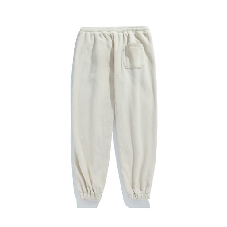 ベーシック 刺繍入り暖かいボアスウェットパンツ ジョガーパンツ | HOOK | 詳細画像4 