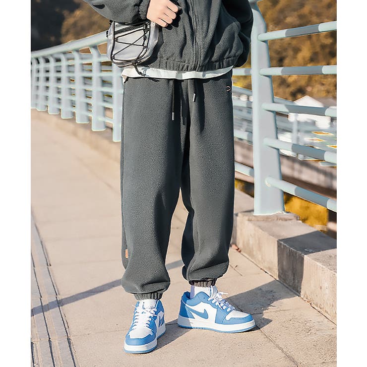 ベーシック 刺繍入り暖かいボアスウェットパンツ ジョガーパンツ | HOOK | 詳細画像26 
