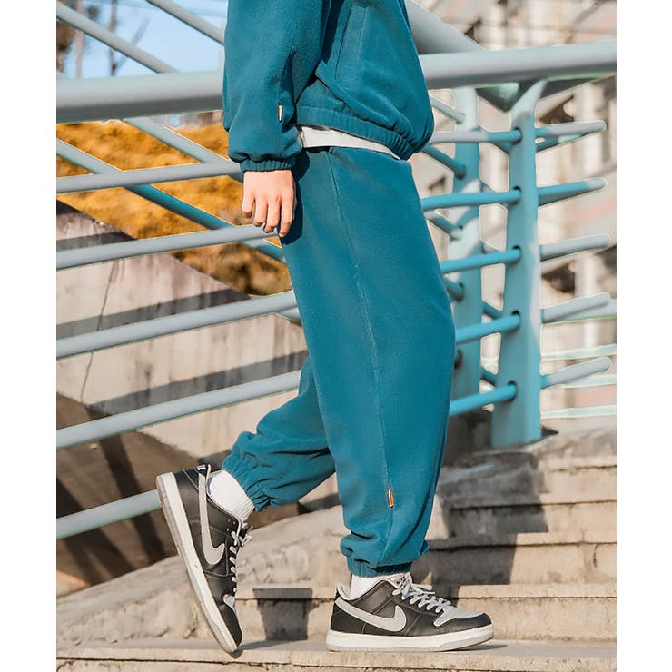 ベーシック 刺繍入り暖かいボアスウェットパンツ ジョガーパンツ | HOOK | 詳細画像27 