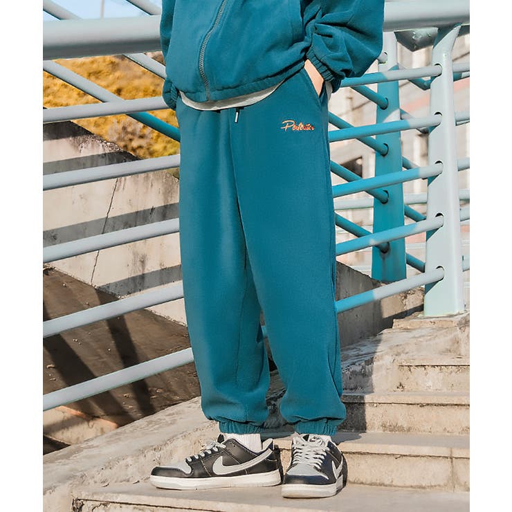 ベーシック 刺繍入り暖かいボアスウェットパンツ ジョガーパンツ | HOOK | 詳細画像30 