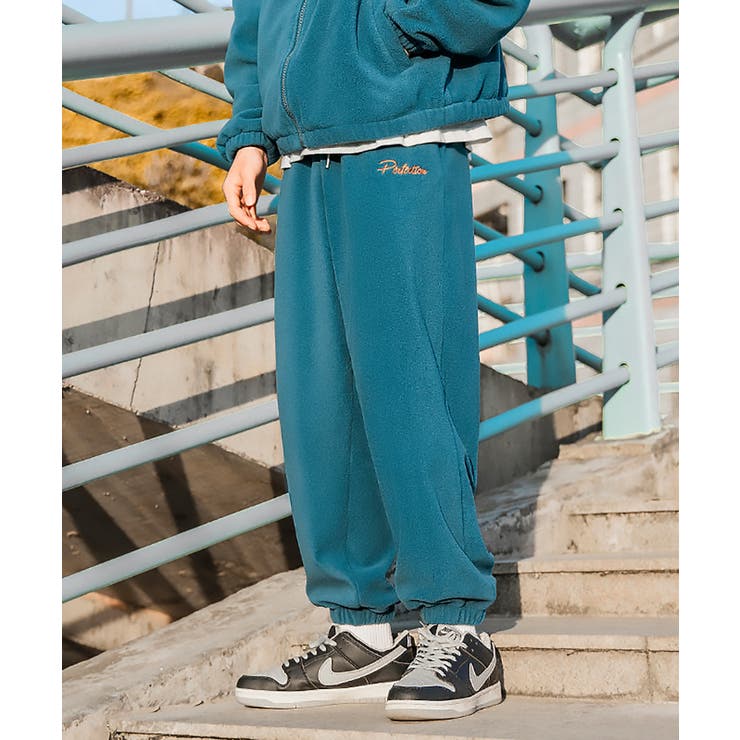 ベーシック 刺繍入り暖かいボアスウェットパンツ ジョガーパンツ | HOOK | 詳細画像31 