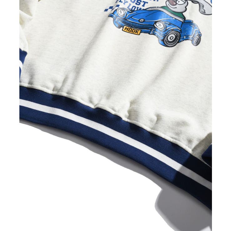 スウェット ブロックチェック切り替えプリントハイネックスウェットストリート系 | HOOK | 詳細画像6 