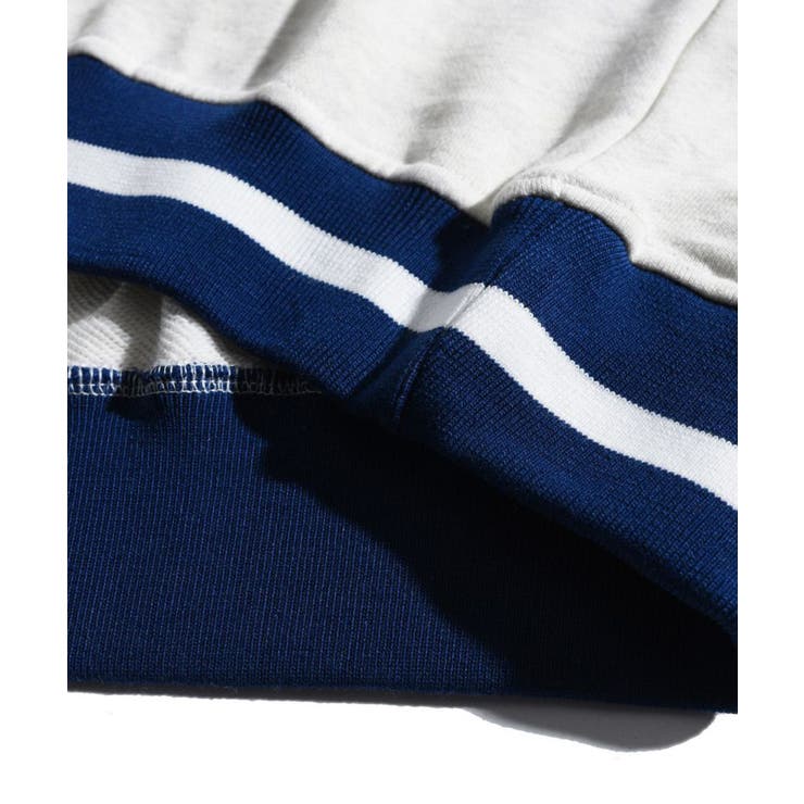 スウェット ブロックチェック切り替えプリントハイネックスウェットストリート系 | HOOK | 詳細画像8 