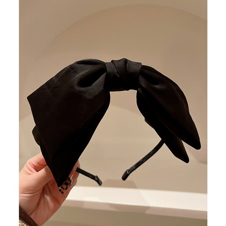 2 | ベルベット生地リボンとビジューパールのロマンティックカチューシャ 量産型 | aimoha 