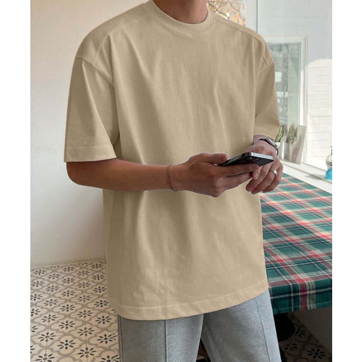ベージュ | aimoha men ナチュラルトーンシンプルTシャツ | aimoha men