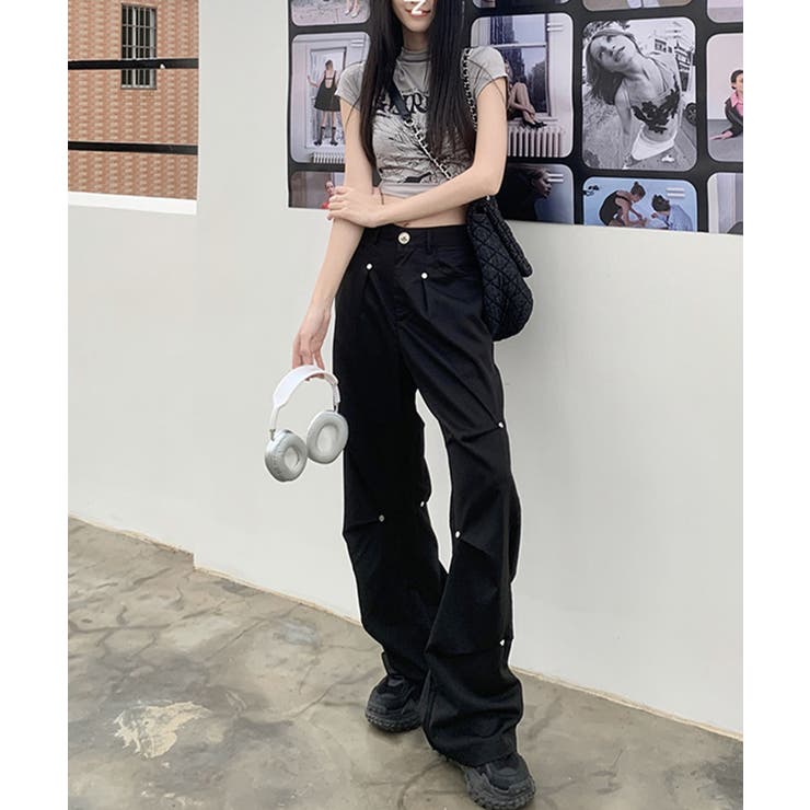 HOOK】for girls 膝タックカーゴパンツ[品番：XT000012114