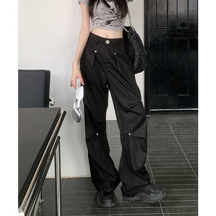 HOOK】for girls 膝タックカーゴパンツ[品番：XT000012114