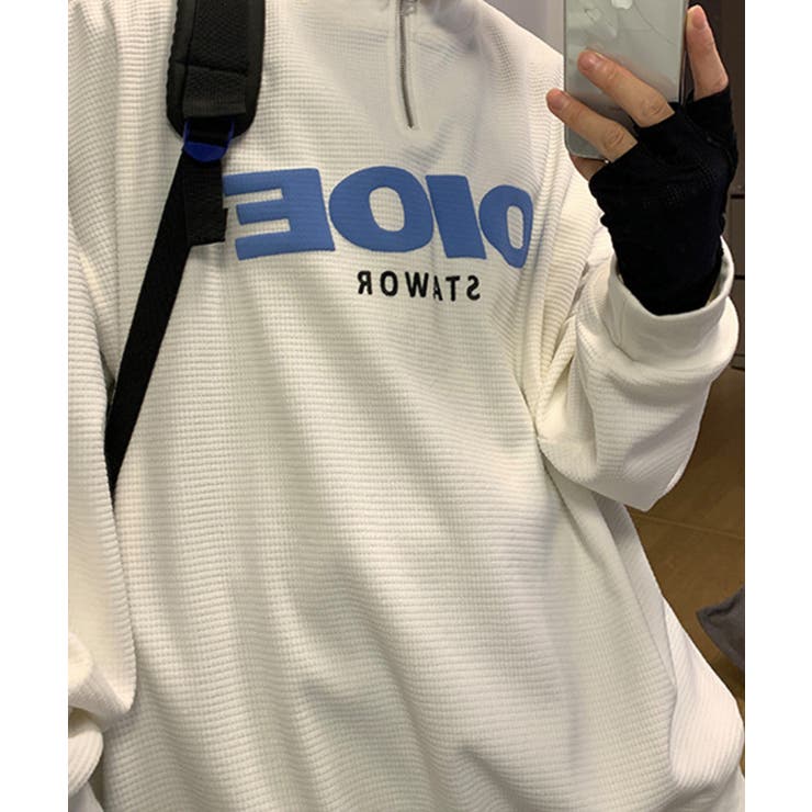 ハーフジップスウェット ストリート系 オラオラ系[品番