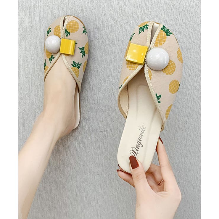 かわいい柄サンダル レディース ぺたんこ | aimoha  | 詳細画像2 