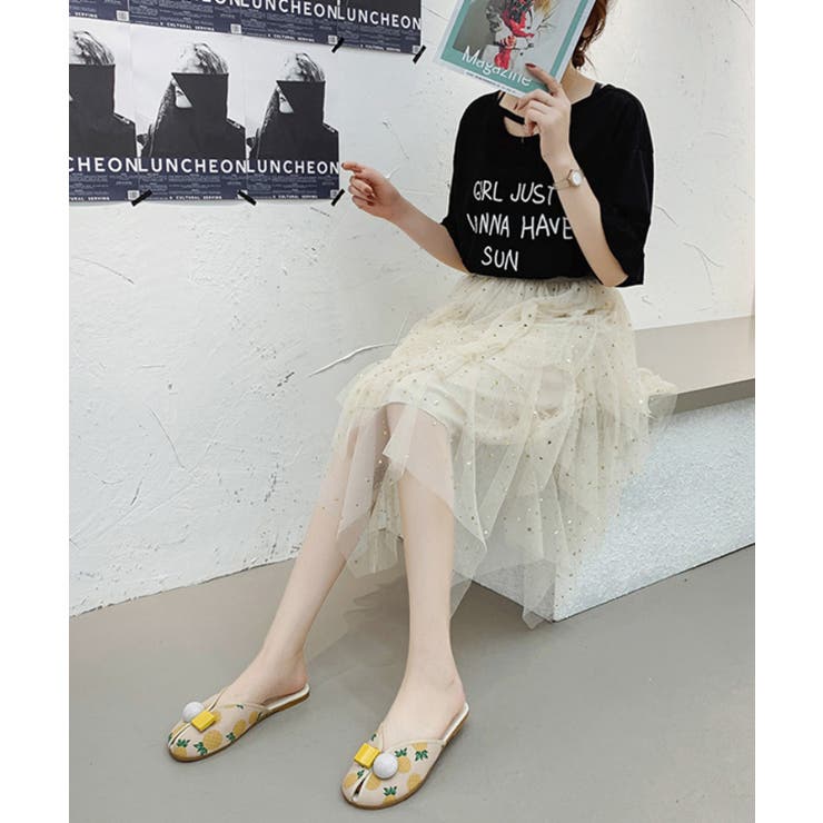 かわいい柄サンダル レディース ぺたんこ | aimoha  | 詳細画像5 