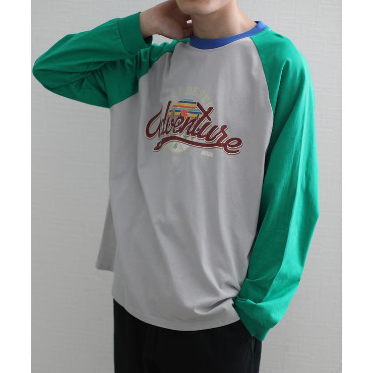 ロンT HOOK アメカジヴィンテージ風袖配色切り替えロゴプリントリンガーロング… | HOOK | 詳細画像21 