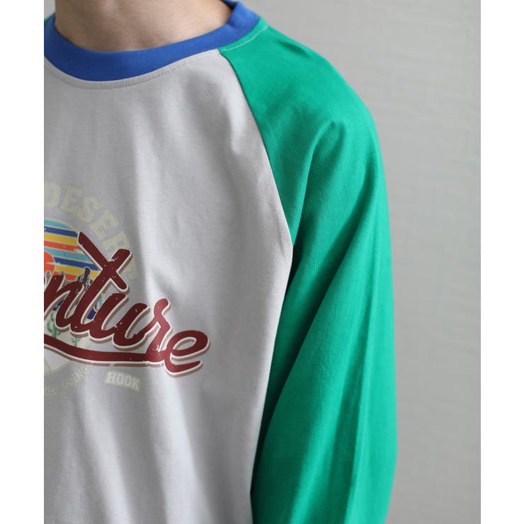 ロンT HOOK アメカジヴィンテージ風袖配色切り替えロゴプリントリンガーロング… | HOOK | 詳細画像23 