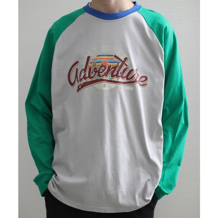 ロンT HOOK アメカジヴィンテージ風袖配色切り替えロゴプリントリンガーロング… | HOOK | 詳細画像24 