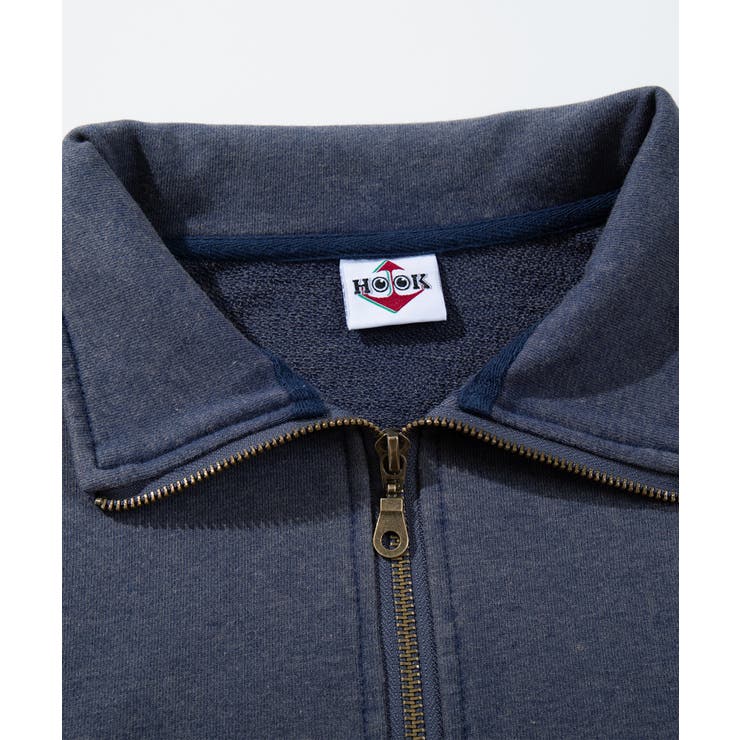 HOOK  original  アメカジパッチ刺繍デニム風ウォッシュハーフジップ | HOOK | 詳細画像10 