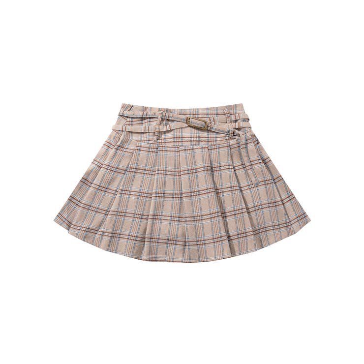HOOK】for girls チェック柄ボックスプリーツミニスカート[品番
