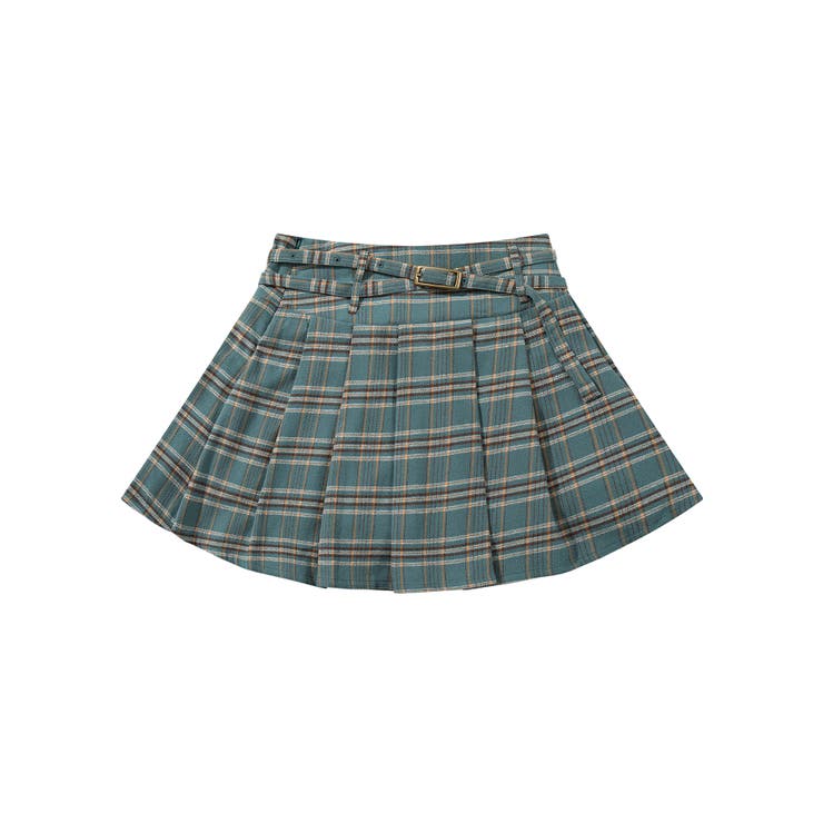 HOOK】for girls チェック柄ボックスプリーツミニスカート[品番
