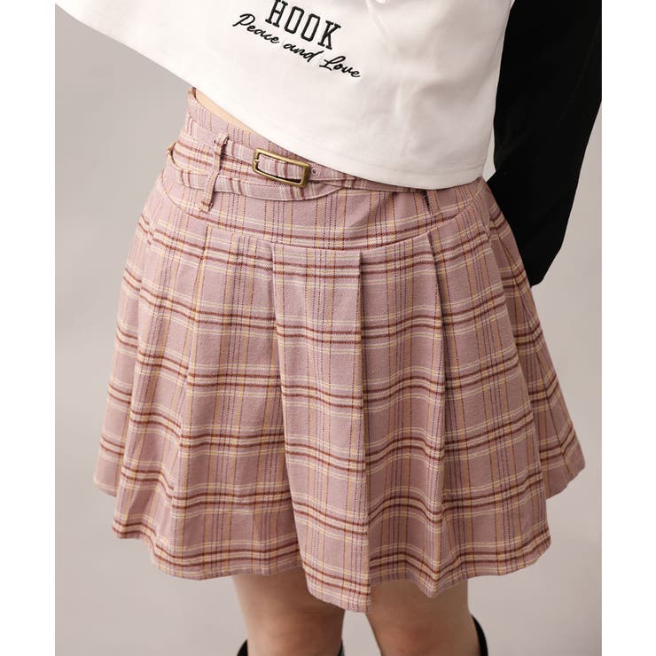 【HOOK】for girls  チェック柄ボックスプリーツミニスカート | HOOK | 詳細画像25 