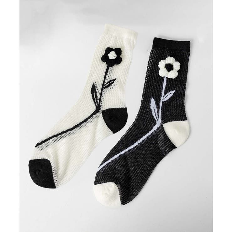 2足セット1 | 2足セット メッシュフラワーソックス | aimoha 