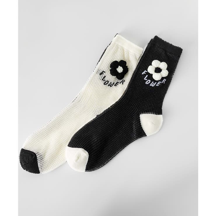 2足セット2 | 2足セット メッシュフラワーソックス | aimoha 