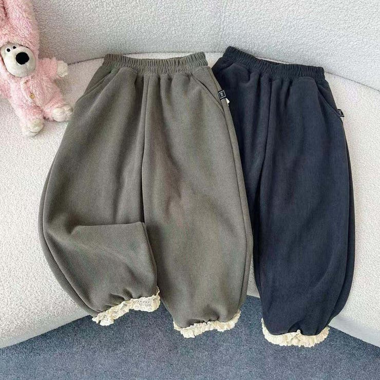 【aimoha-KIDS-】裾レース スウェットパンツ | aimoha kids | 詳細画像1 