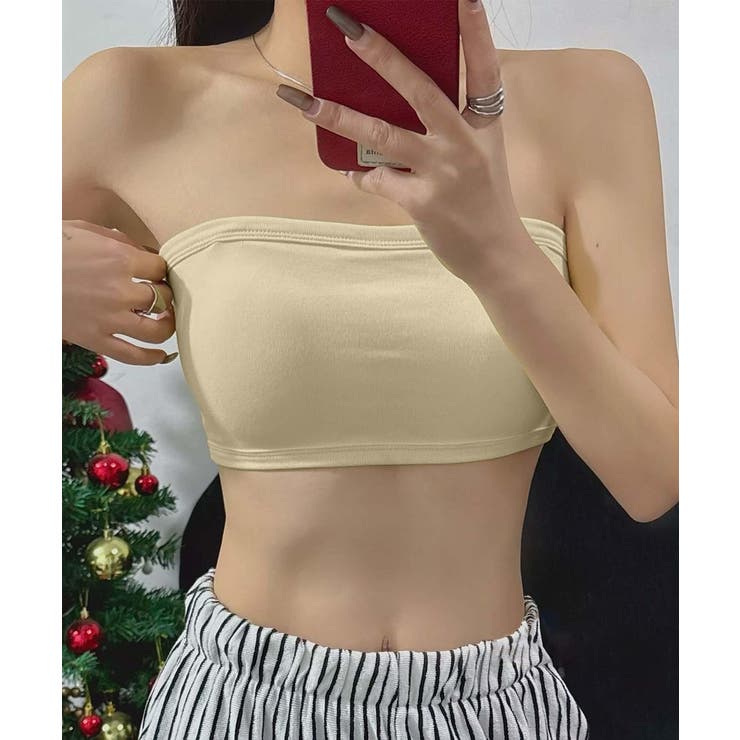 カップ付きバンドゥトップ チューブトップ | aimoha  | 詳細画像15 