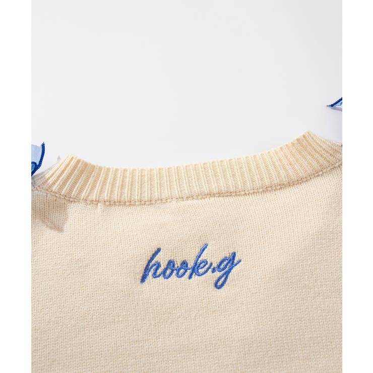【HOOK】for girls リボン付きカーディガン ショート丈 | HOOK | 詳細画像10 