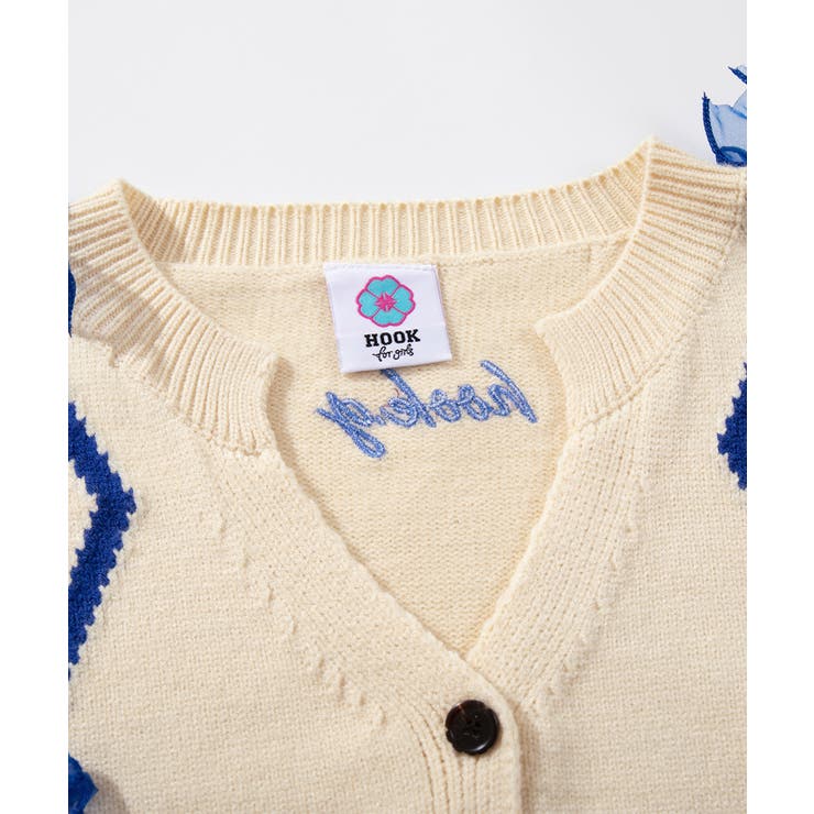 【HOOK】for girls リボン付きカーディガン ショート丈 | HOOK | 詳細画像18 